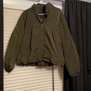 Army green puffer jacket